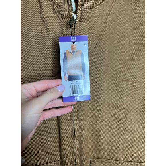 WP Weatherproof Mens Sherpa Collar New With Tags Utility Vest Size XXL - Picture 5 of 5